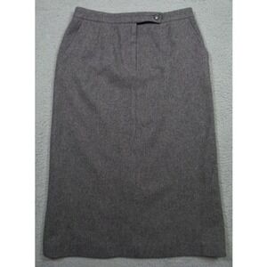 Classiques Entier Skirt Womens Size 10 Gray Pencil Skirt Wool Blend Lined